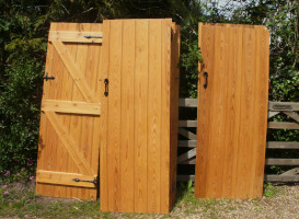 stripped garden gate doors